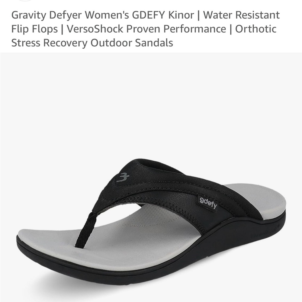 Women's Black Orthotic Sandals